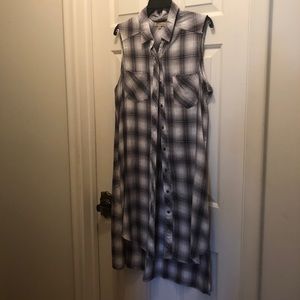 Democracy Plaid Full Length Shirt